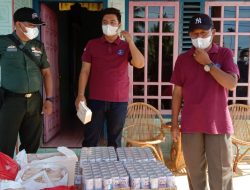 Pemdes Dusun Baru ll Bagikan Masker dan Susu Beruang