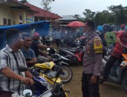 Sambang Pasar, Bhabinkamtibmas Himbau Warga Waspada Tindak Pidana