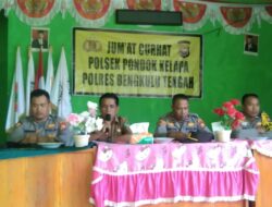 Polsek Pondok Kelapa Polres Benteng Jum’at Curhat di Desa Pematang Tiga Lama