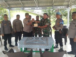 HUT TNI Ke-78 Polsek Talang Empat, Sambangi Koramil 407-03/TE