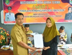 Musyawarah Desa Kelindang Bawah Serah Terima Pekerjaan Pembangunan Tahun 2024